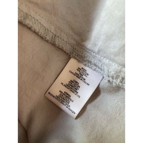 Noble Outfitters Large Western Snap Button Up Rodeo Shirt Equestrian Raw Hem - Picture 9 of 9